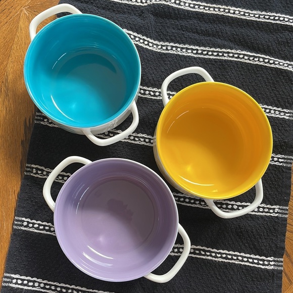 AMERICAN ATELIER | Zig Zag Assorted Bowls with Handles Set of 3 - Picture 6 of 6